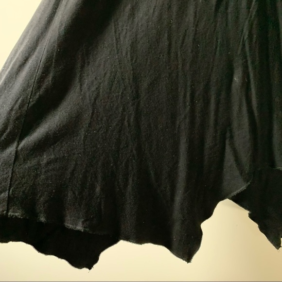 2/$35 Chicos Black Knit Handkerchief Hem Dress - Picture 4 of 9